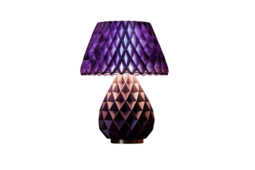 Stylish Purple Table Lamp: Modern Home Lighting & Decor Accent on transparent background png