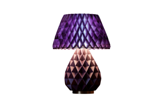 Stylish Purple Table Lamp: Modern Home Lighting & Decor Accent on transparent background png