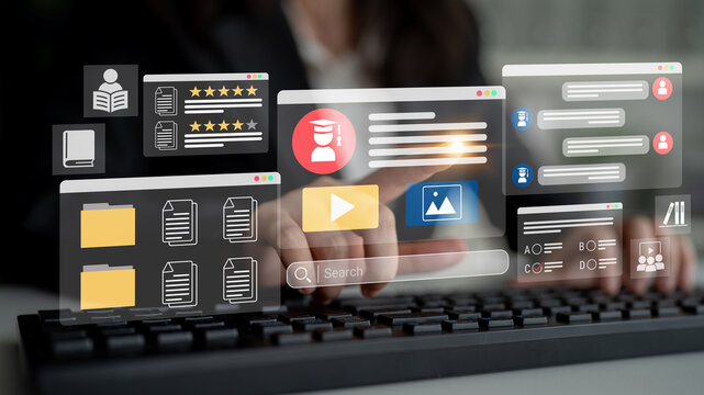 E-learning dashboard with student profiles, lesson ratings, and course content organization for online education Parse