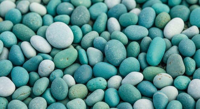 texture of small turquoise pebbles - Powered by Adobe