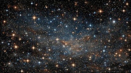 Obraz premium Starry night sky with a dense concentration of stars and cosmic dust.