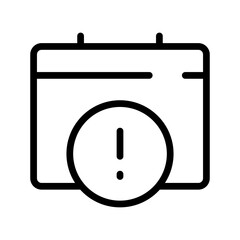 Calendar Exclamation icon set featuring bold, modern symbols for urgent reminders, important events, and effective schedule management