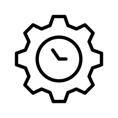 Time Gear icon set featuring modern, precise symbols for clock settings, schedule adjustments, and efficient time management
