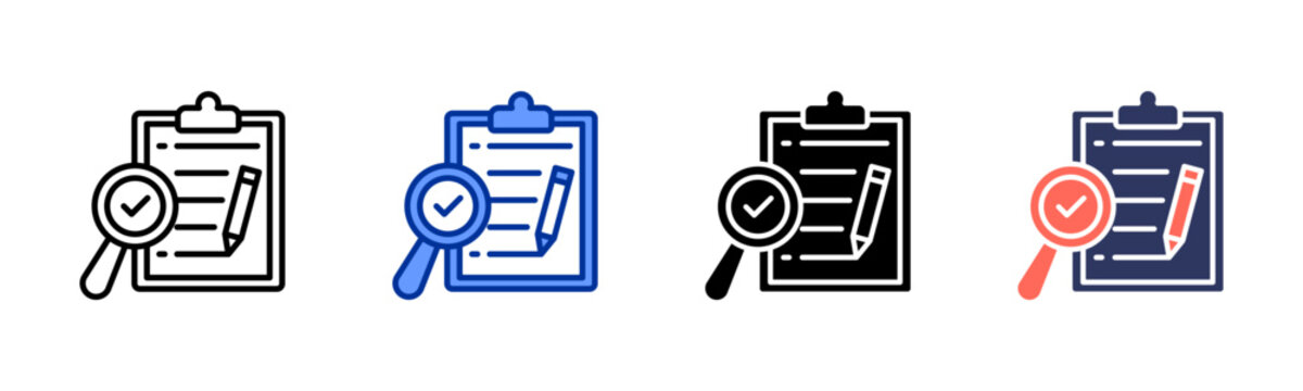 Revision icon set multiple style collection