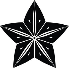 Black Clover Star Silhouette Graphic Design Element