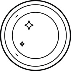 Gold coin line art simple vector money finance