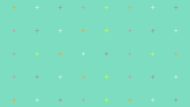 プラスの記号が移動するシンプルな背景アニメーション