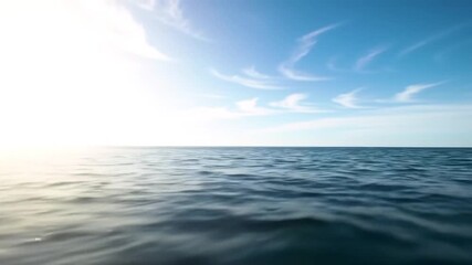 Serene ocean scene with a vibrant sky, capturing the beauty of a clear day over the sea