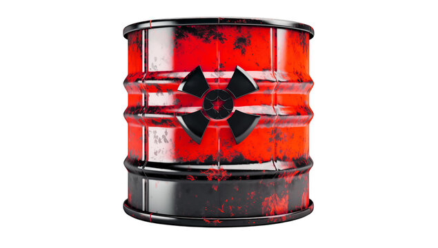 Danger Biohazard Barrel: Toxic Waste Container on transparent background png