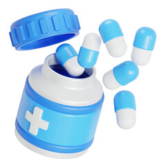 Fototapeta premium Capsule pack 3D illustration