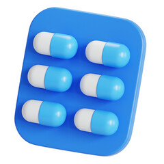 Pill jar 3D illustration
