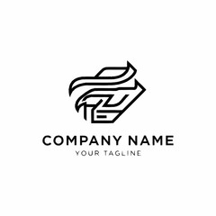 Creative FE monogram logo vector for a modern company brand.