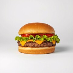 hamburger on white background