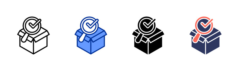 Product Check icon set multiple style collection