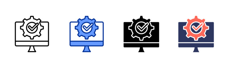 Software Check icon set multiple style collection