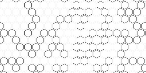 Hexagonal pattern cyberspace green background. Hexagon Grid tech pattern. Eps 10
