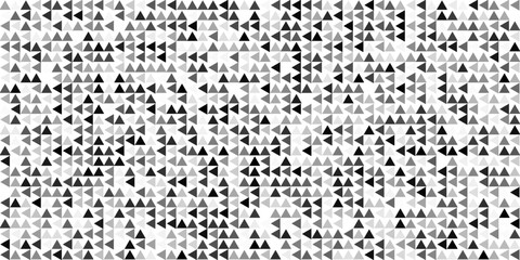 White triangle pattern abstract on black background. Vector illustration.