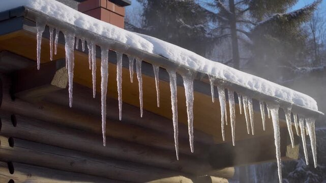 icicles on a roof