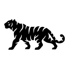 Striking Tiger Silhouette