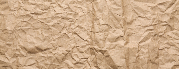 Texture of crumpled paper sheet, closeup
