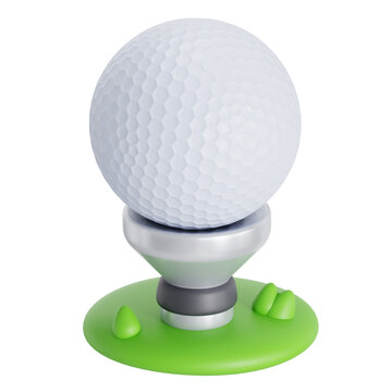 Golf flagstick 3D illustration