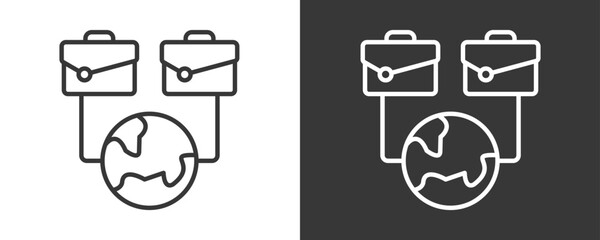 Job Opportunities Icon Set Vector Collection Isolated In Black And White