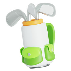 Long golf bag 3D illustration