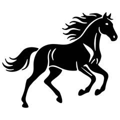 Running Horse Silhouette Vector Illustration