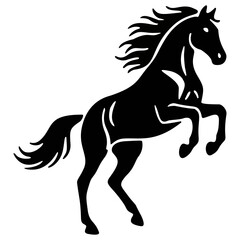 Running Horse Silhouette Vector Illustration