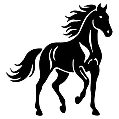 Running Horse Silhouette Vector Illustration