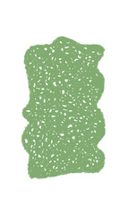 Organic wavy chalk sketch quote frame in green. The border has a bold hand drawn texture, with a rectangle shape for background and modern graphic frame, suitable as creative quote element.