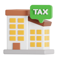 Corporate tax 3D illustration