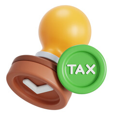 Tax approval 3D illustration