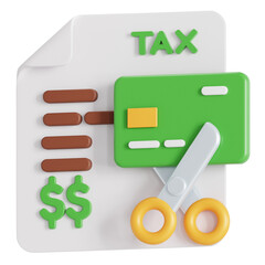 Tax payment 3D illustration