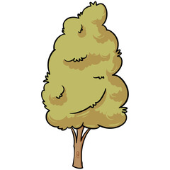 Tree cartoon illustration element decoration