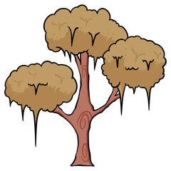 Tree cartoon illustration element decoration