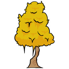 Tree cartoon illustration element decoration