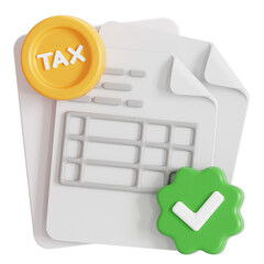 Tax success 3D illustration