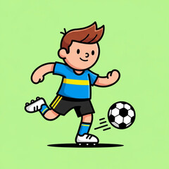 Kid Playing Soccer &ndash; Sport Activity Vector