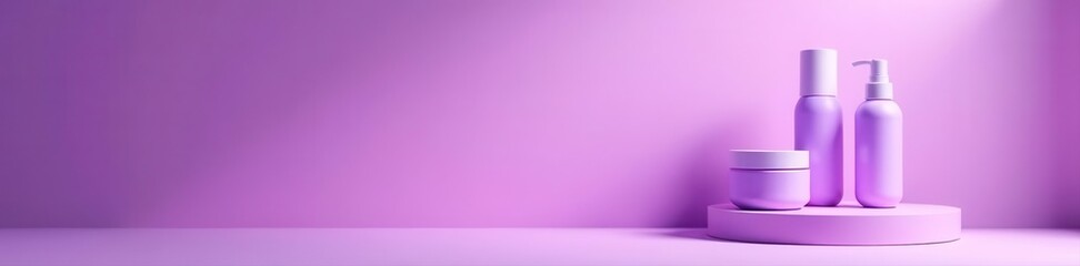 Elegant purple backdrop, minimalist cosmetic product stand , texture, purple