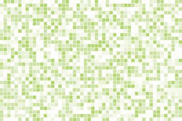 Bright vibrant lime green square tile mosaic grid pattern background