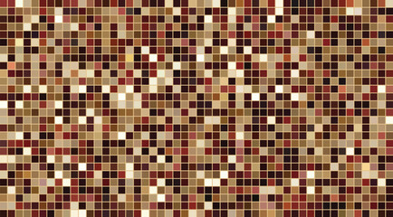 Rich dark brown and maroon square tile mosaic grid pattern background