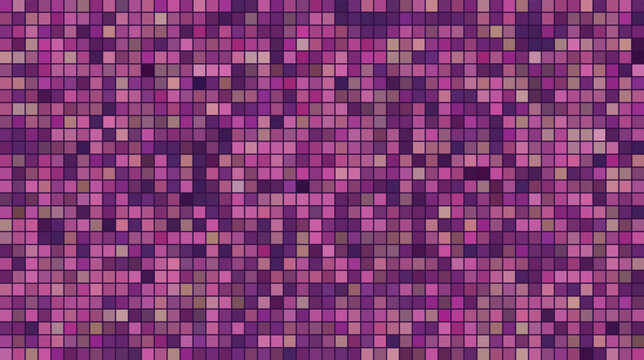 Deep purple and bright fuchsia square tile mosaic grid pattern background