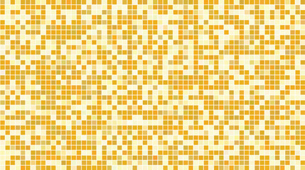 Warm golden yellow pixelated grid with geometric square shapes as abstract background