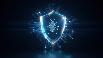 Fototapeta premium Digital Shield Protecting Against Cyber Threats Malware and Data Breaches Understanding Security Concepts