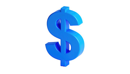 Obraz premium Blue dollar sign, 3D render. Isolated on black. Simple financial symbol. Economic representation, concept