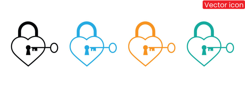 Unlock your heart's desire with love and secure feelings,Unlock Love solid icon set. Includes Dating, Heart, Lock, Privacy, Unlock, and More. Solid icons vector collection.