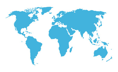 World Map Vector. Global Geography Illustration.