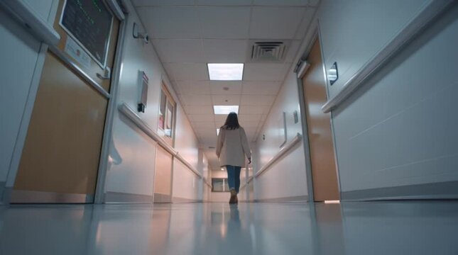 Bp Hospital Hallway Walk Patient Perspective