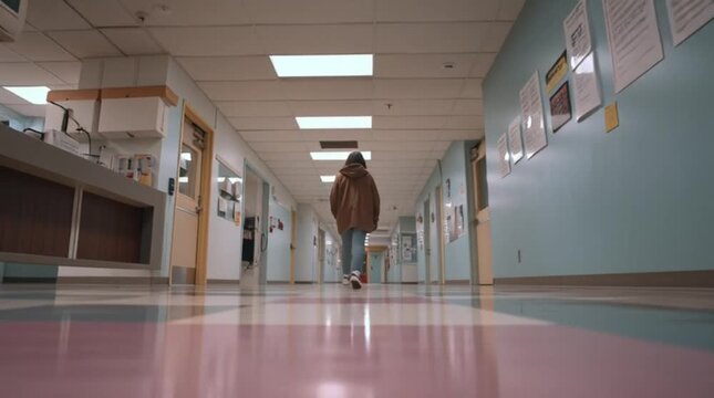 Bp Pasien Berjalan di Lorong Rumah Sakit